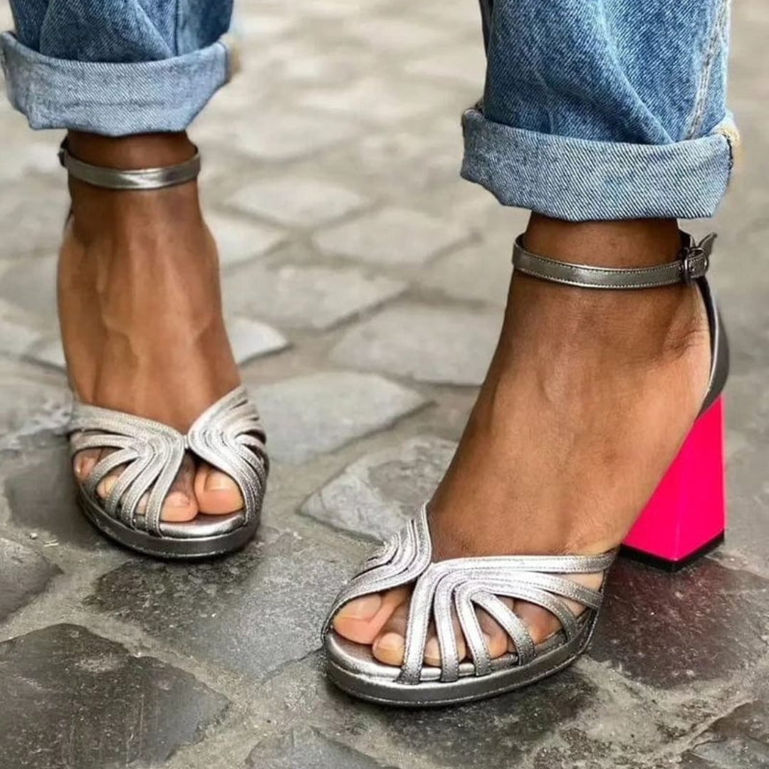 Nova - Tacones de Bloque Neón