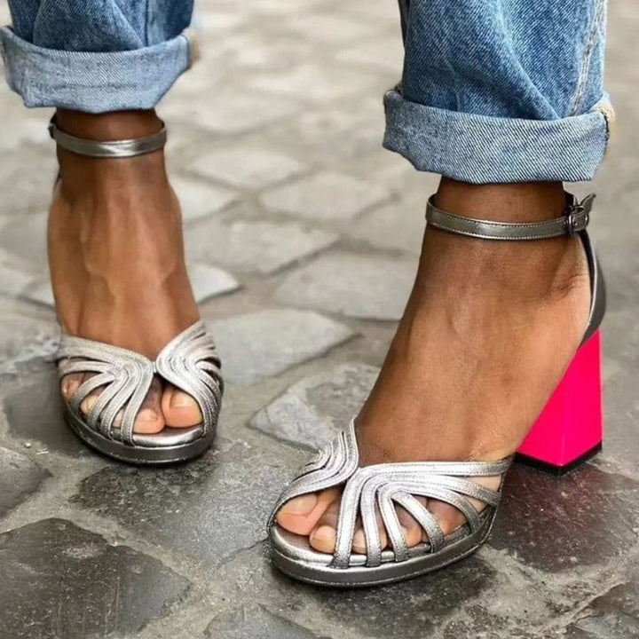 Nova - Tacones de Bloque Neón