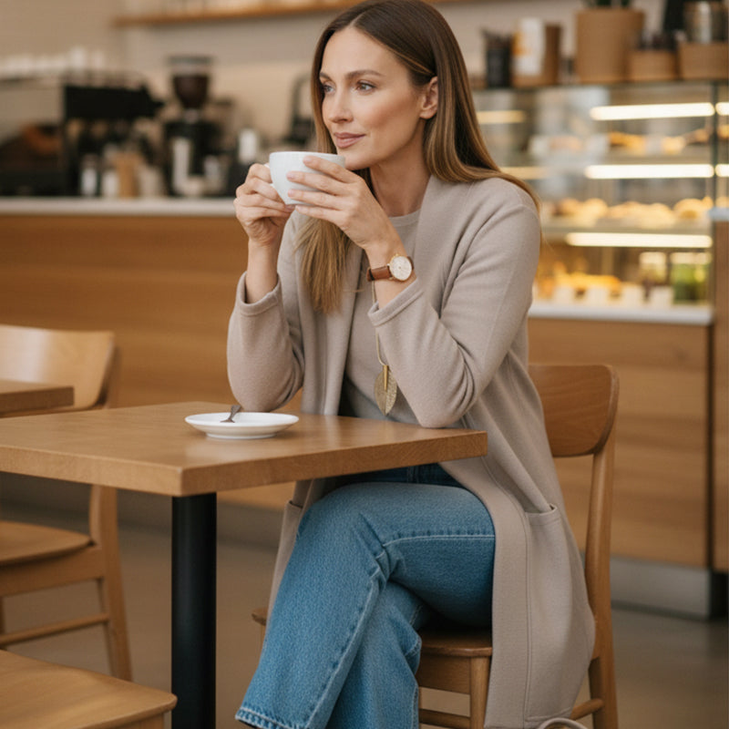 Serena™ | Conjunto 3 piezas - Cárdigan largo + top + pantalón