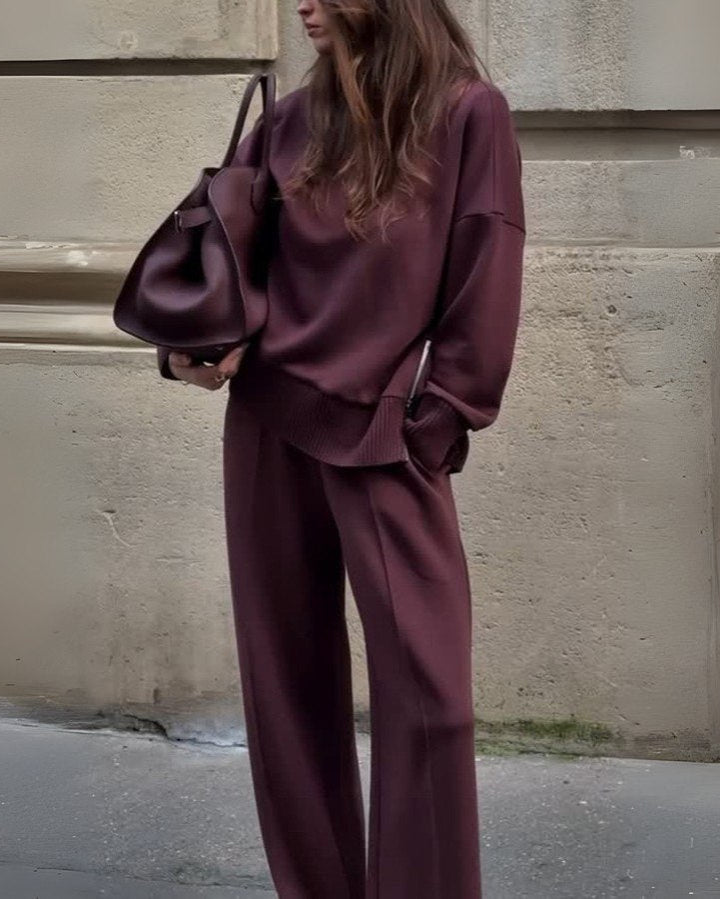 Ariana™ | Conjunto de dos piezas con cuello alto y pantalón amplio