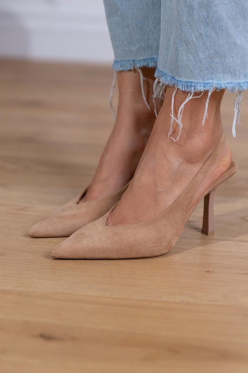 Lydia | Tacones Slingback de Ante